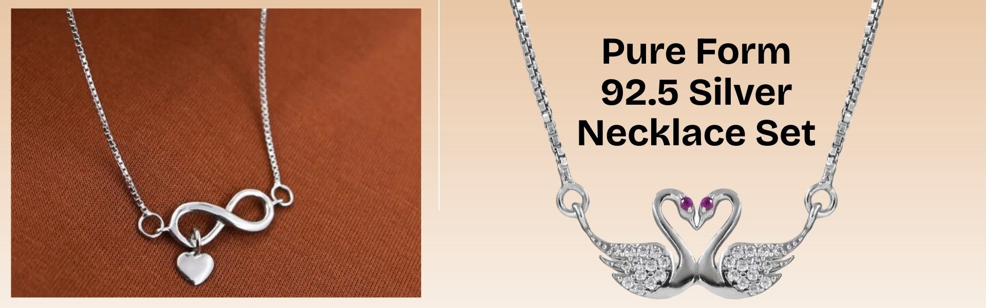 Buy pure silver necklace set