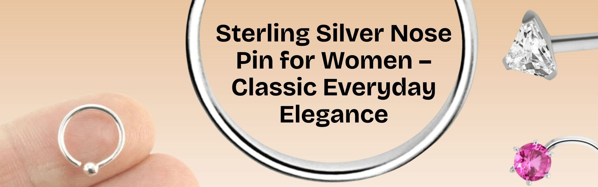 Buy silver nose pin online