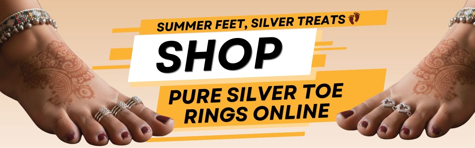 Buy silver toe ring designs